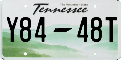 TN license plate Y8448T