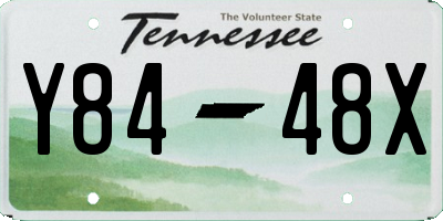 TN license plate Y8448X
