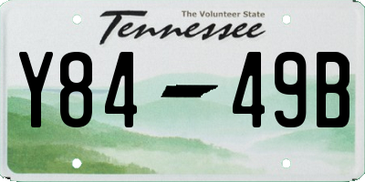 TN license plate Y8449B