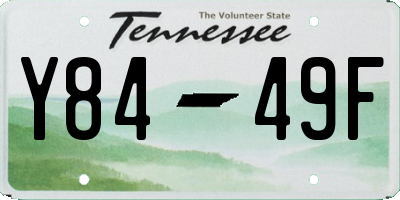 TN license plate Y8449F