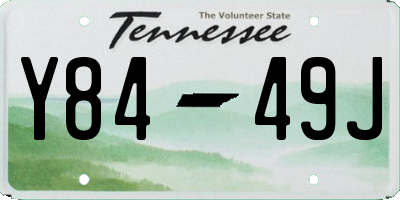 TN license plate Y8449J