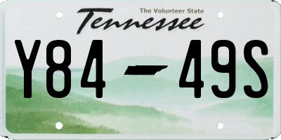 TN license plate Y8449S