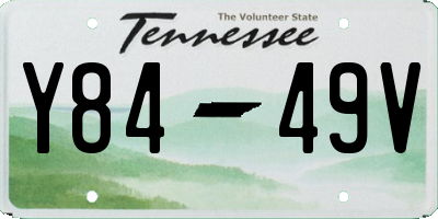 TN license plate Y8449V
