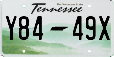 TN license plate Y8449X