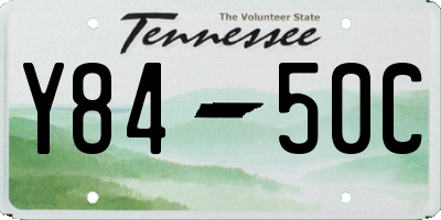 TN license plate Y8450C