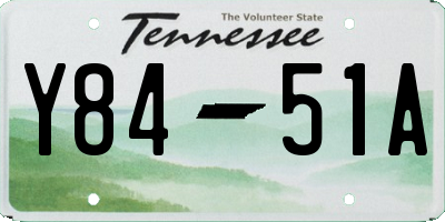 TN license plate Y8451A