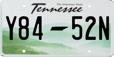 TN license plate Y8452N