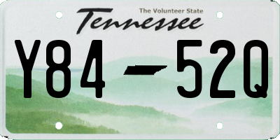 TN license plate Y8452Q