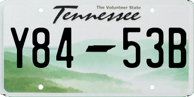 TN license plate Y8453B