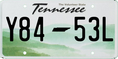 TN license plate Y8453L