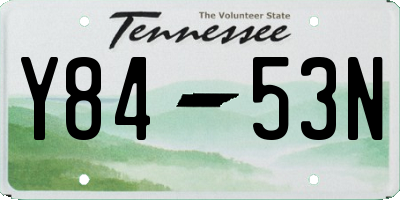 TN license plate Y8453N