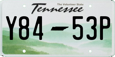 TN license plate Y8453P