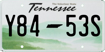 TN license plate Y8453S