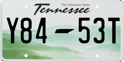 TN license plate Y8453T
