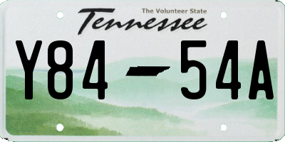 TN license plate Y8454A