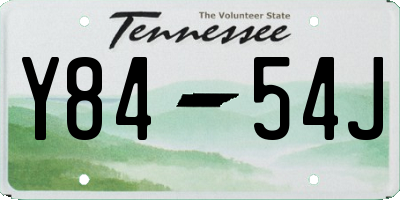 TN license plate Y8454J