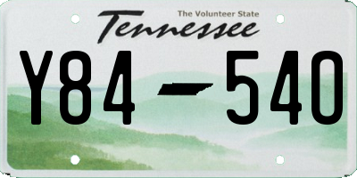 TN license plate Y8454O