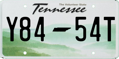 TN license plate Y8454T