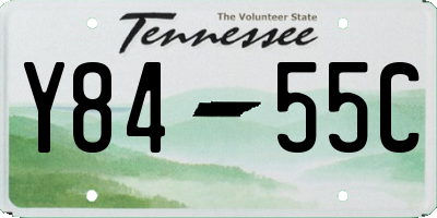TN license plate Y8455C
