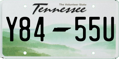 TN license plate Y8455U