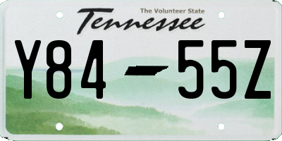 TN license plate Y8455Z