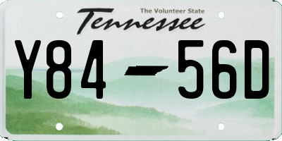 TN license plate Y8456D