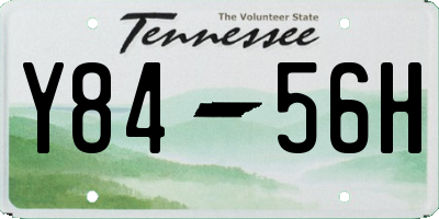 TN license plate Y8456H
