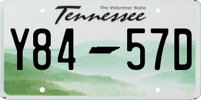 TN license plate Y8457D
