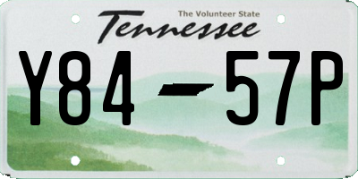 TN license plate Y8457P