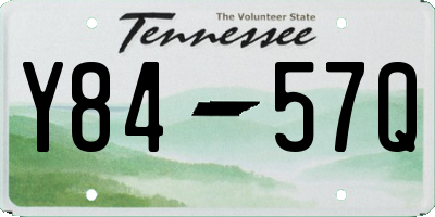 TN license plate Y8457Q