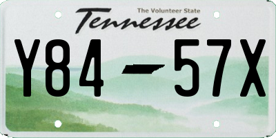 TN license plate Y8457X
