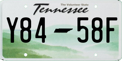 TN license plate Y8458F