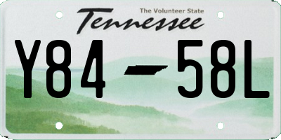 TN license plate Y8458L