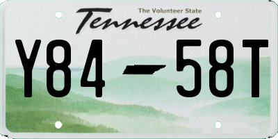 TN license plate Y8458T