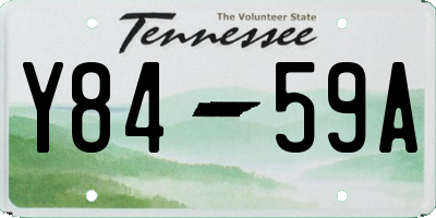 TN license plate Y8459A