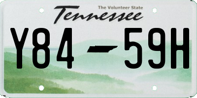 TN license plate Y8459H