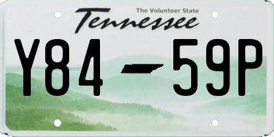 TN license plate Y8459P
