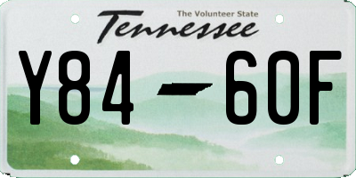 TN license plate Y8460F
