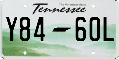 TN license plate Y8460L
