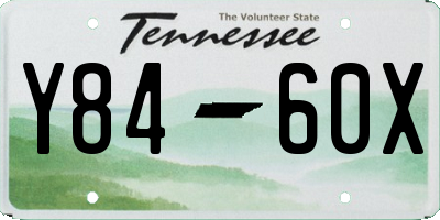 TN license plate Y8460X