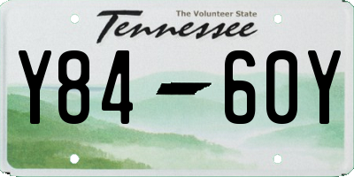TN license plate Y8460Y