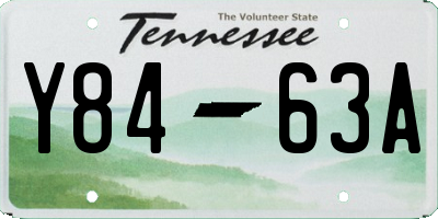 TN license plate Y8463A