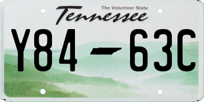 TN license plate Y8463C