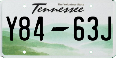 TN license plate Y8463J