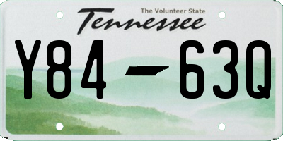 TN license plate Y8463Q