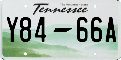 TN license plate Y8466A