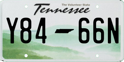 TN license plate Y8466N