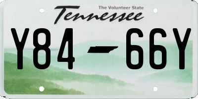 TN license plate Y8466Y