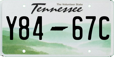 TN license plate Y8467C