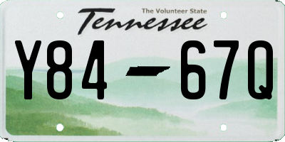 TN license plate Y8467Q